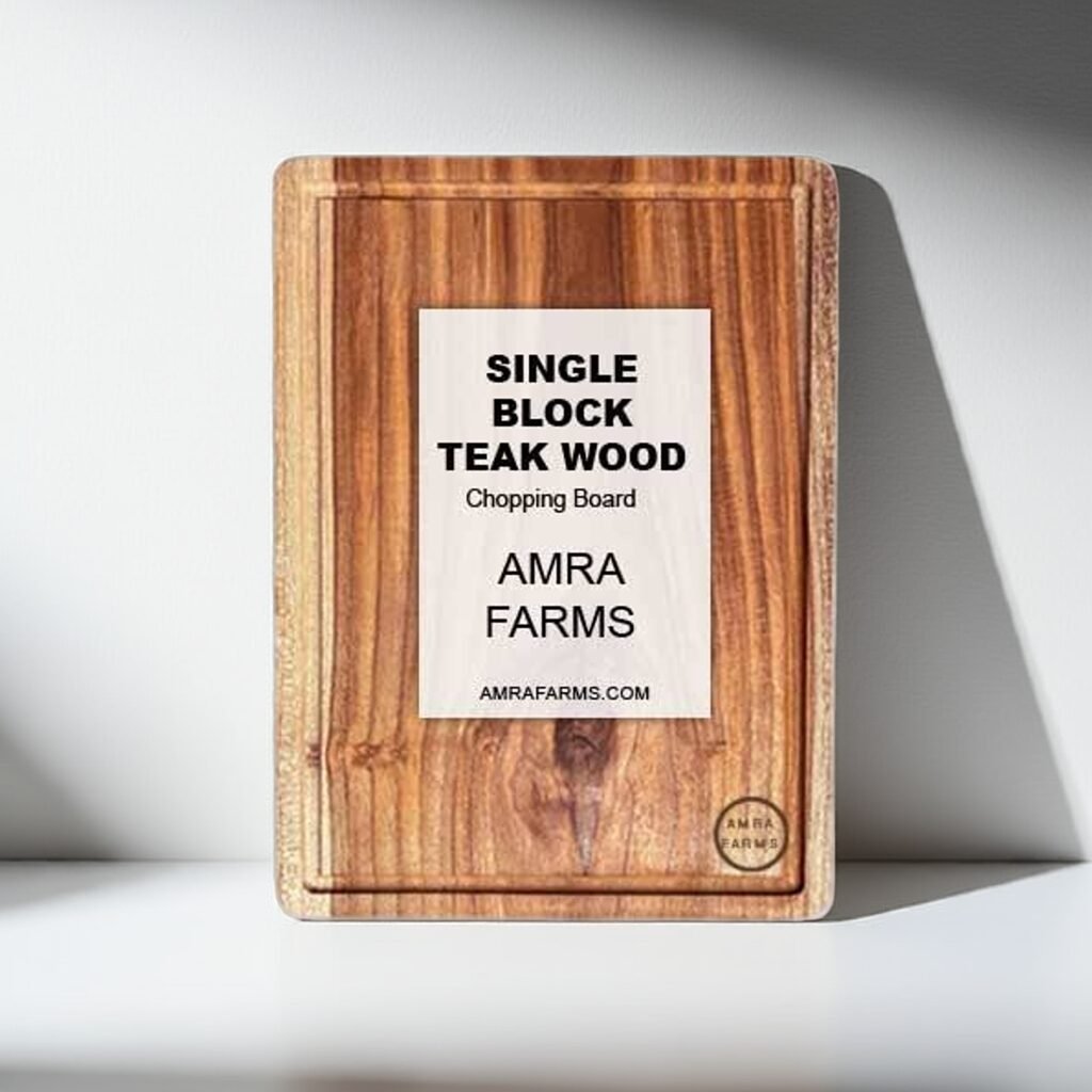 Premium Single Block Teak Wood Chopping Board