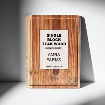 Teak Wood Butcher Block : Meat Cutting Wooden Board (40 x 30 x 2 cm)