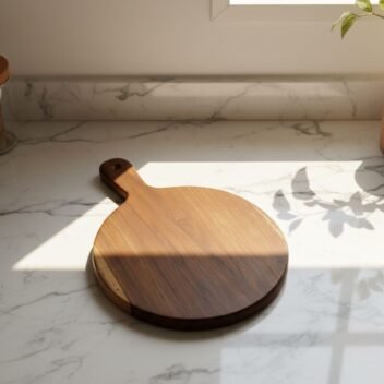 Amra Farms Round Wooden Pizza Platter Board 12 inch - Craft Series - Image 4