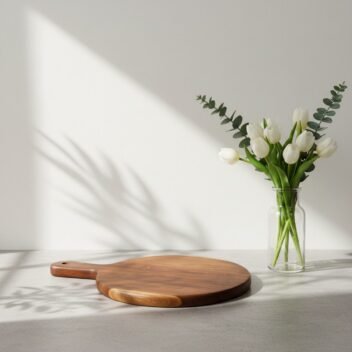 Amra Farms Round Wooden Pizza Platter Board 12 inch - Craft Series - Image 3