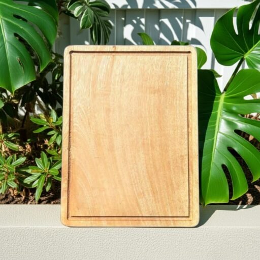 Premium Mango Wood Vegetable Cutting Board – Handcrafted Solid Wooden Kitchen Board for Chopping, Slicing & Serving