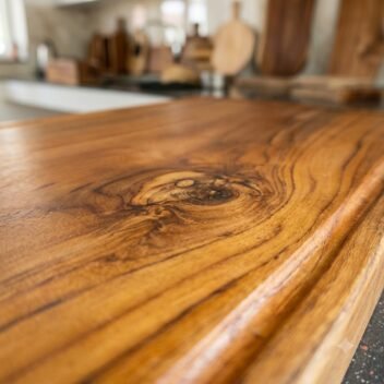Single Block Teak Wood Butcher Block by Amra Farms – view 8