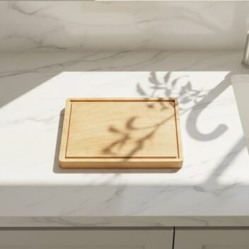 Amra Farms solid single-block mango wood chopping board for vegetables and everyday cutting tasks