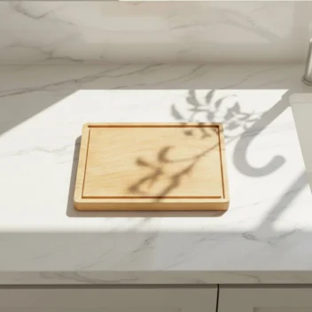 Amra Farms solid single-block mango wood chopping board for vegetables and everyday cutting tasks