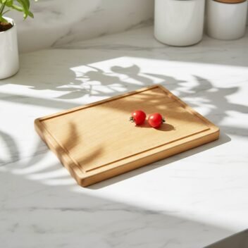 Single-block mango wood butcher block chopping board by Amra Farms for vegetables and multipurpose kitchen cutting