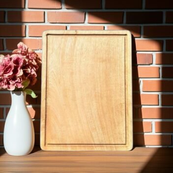 Single-block mango wood chopping board by Amra Farms for vegetables and multipurpose kitchen cutting