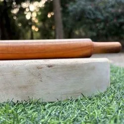 Amra Farms Wooden Roti Chakla Belan - Rolling Board / Polpat and Pin