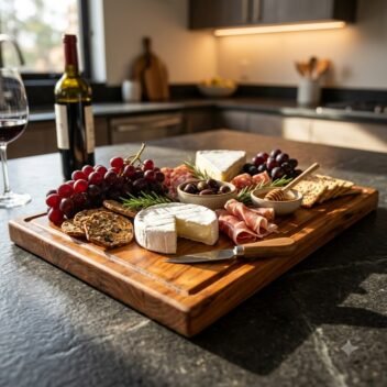 Single Block Teak Wood Butcher Block by Amra Farms – view 4