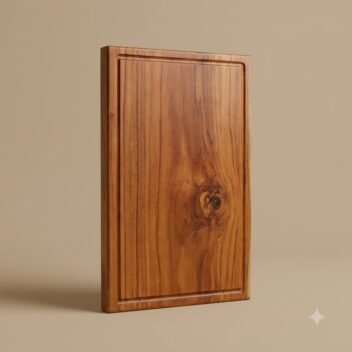 Single Block Teak Wood Butcher Block by Amra Farms – view 6