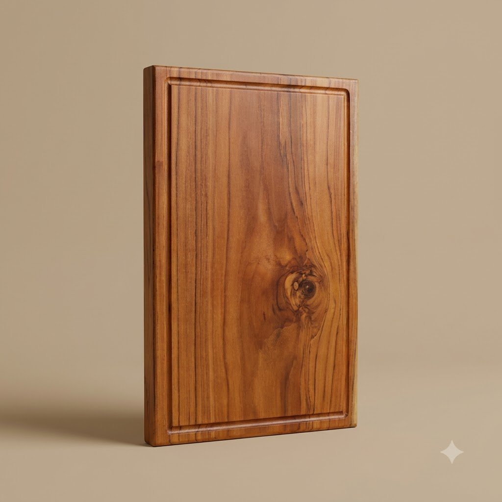 Single Block Teak Wood Butcher Block by Amra Farms – view 6