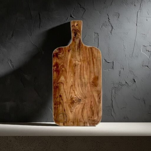 Luxury Teak Wood Meat & Cheese Tray – Premium Solid Hardwood Charcuterie & Serving Platter for Cheese, Meats, Fruits & Appetizers