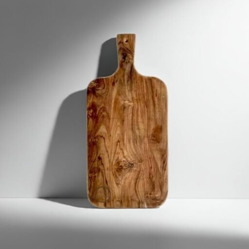 Solid Hardwood Cheese & Meat Serving Board – Premium Wooden Charcuterie Platter for Appetizers, Fruits, and Bread