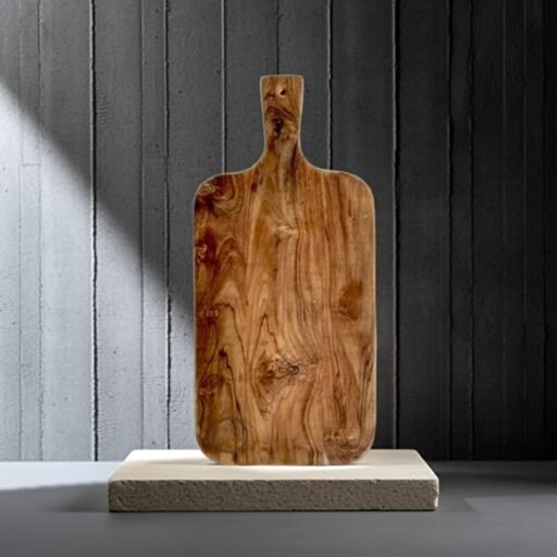 Premium Teak Wood Charcuterie Tray – Solid Hardwood Serving Board with Juice Groove for Cheese, Meat & Appetizers