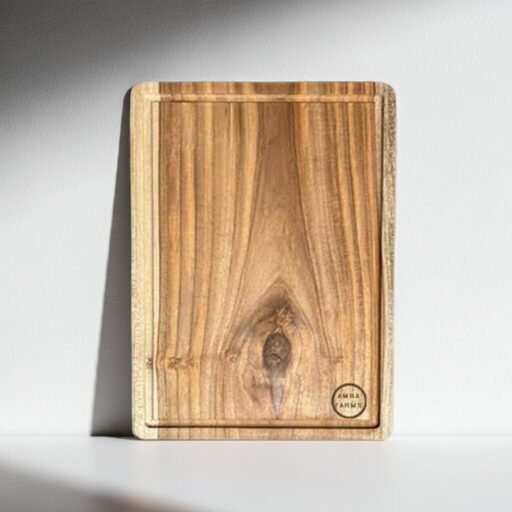 Premium Solid Hardwood Serving Platter – Handcrafted Wooden Platter for Elegant Food Presentation & Serving