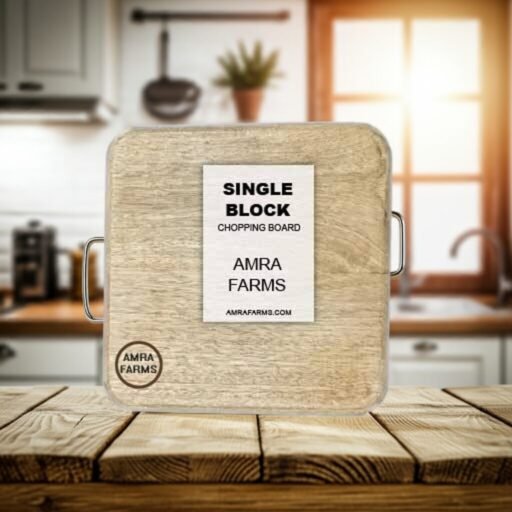 6x6 wooden cutting board with smooth finish and natural wood grain