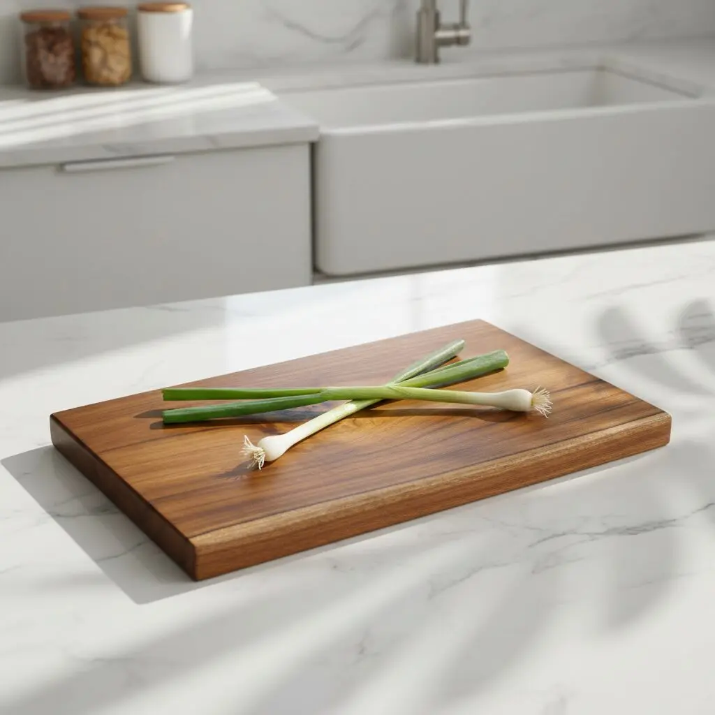 Small Premium Single Block Teak Wood Bar Chopping Board 14x8 x1 inch – Wooden Cutting Board