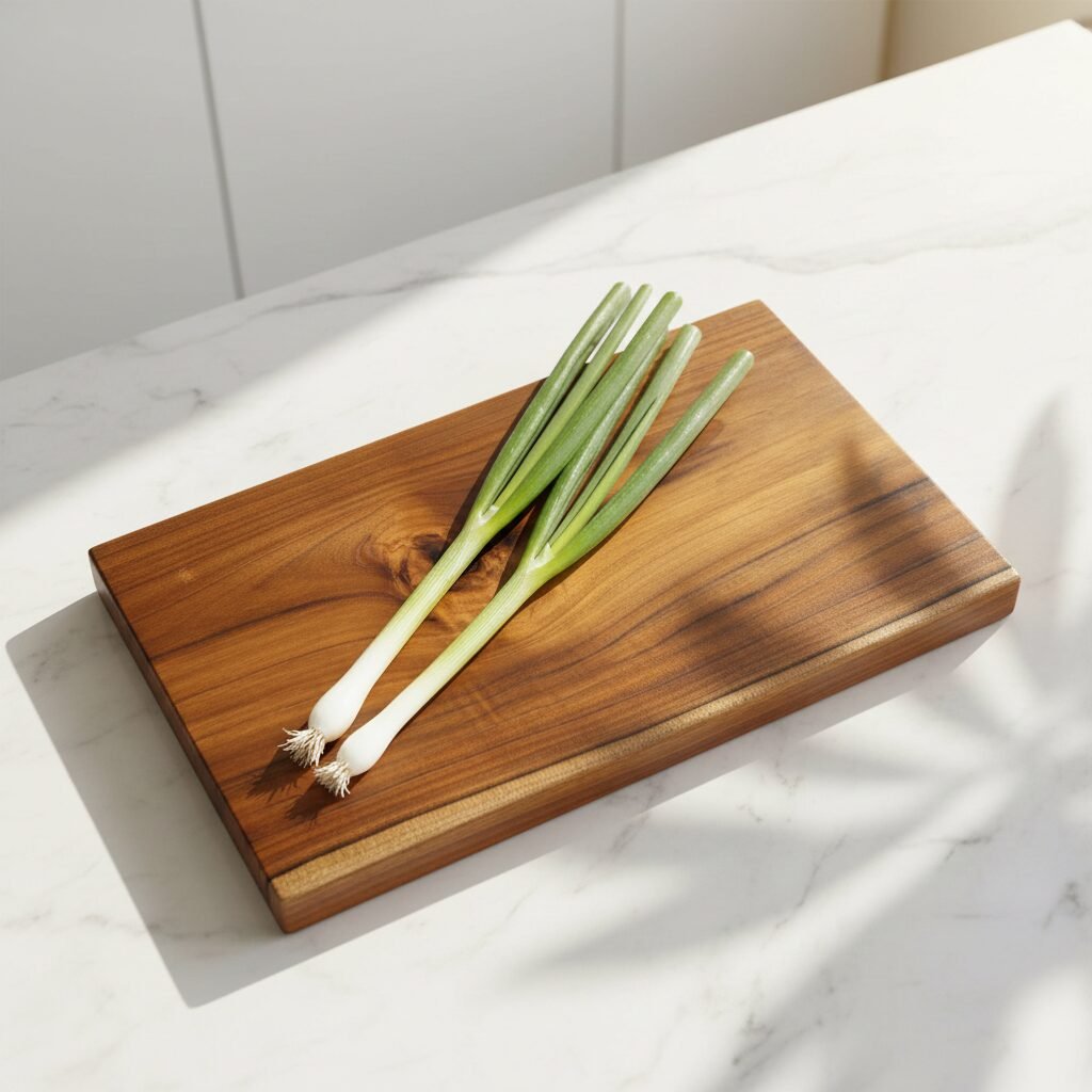 Amra Farms Small Wooden Cutting Board With Handle Teak Wood edited 4 16 Premium Single Block Teak Wood Chopping Board Small - Image 6