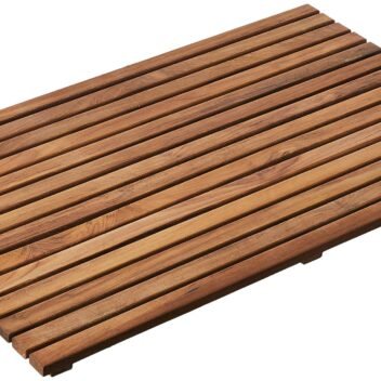 Premium Teak Wood Shower Mat 2×1 Feet – Spa Bathroom Wooden Bath Mat - Image 2