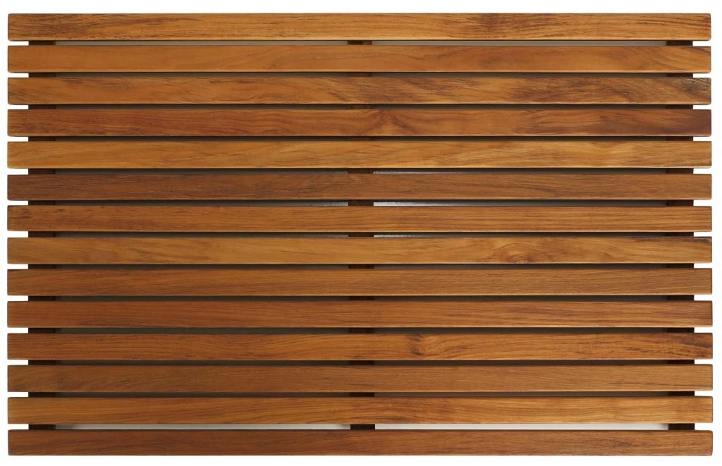 Premium Teak Wood Shower Mat 2×1 Feet – Spa Bathroom Wooden Bath Mat