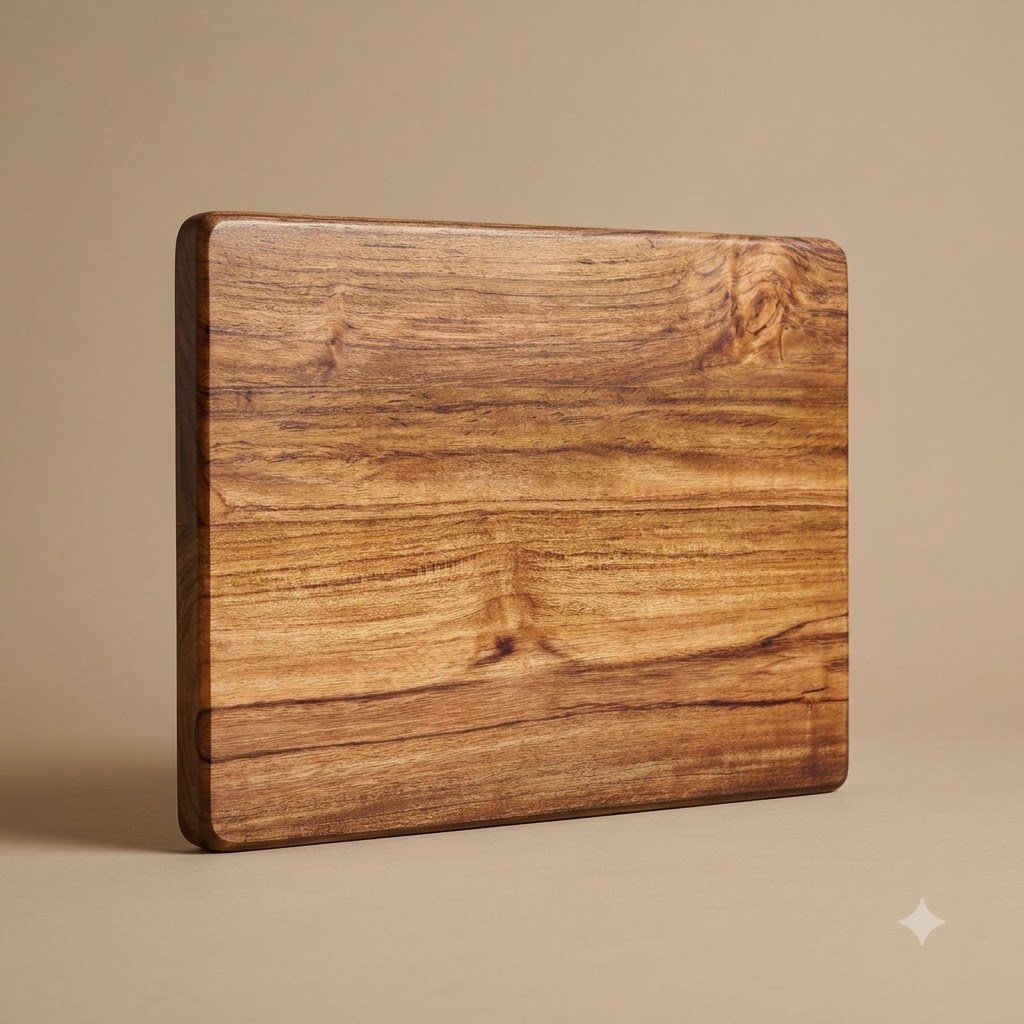 Teak Wood Cutting Board Thin Wooden Vegetable Cutting Board Big Size by Amra Farms – view 1