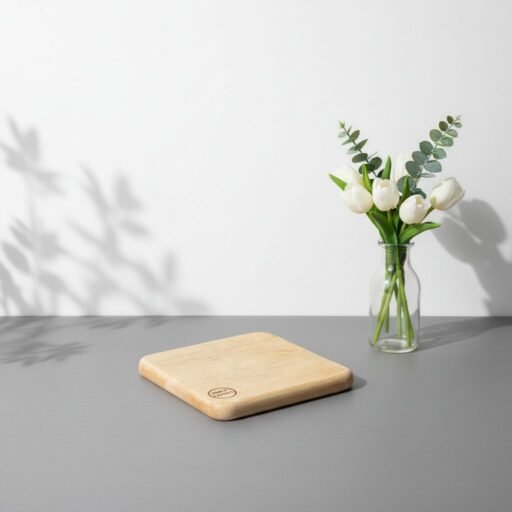 Small wooden cutting board by Amra Farms, compact teak wood chopping board for garlic, ginger, herbs, bar prep and cocktail kitchens