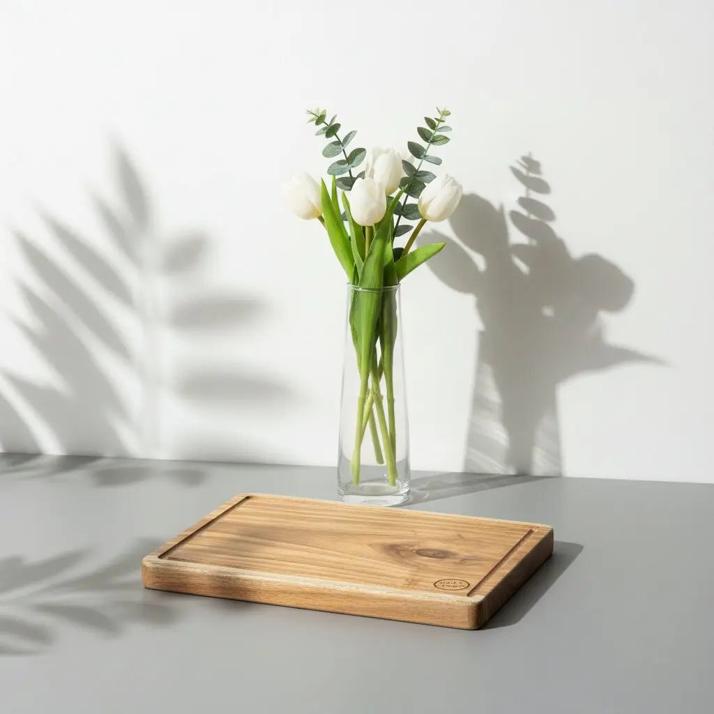 Amra Farms Single Block Teak wood Steak Cutting, Serving & Carving Board (16x10x1.5 Inch) - Image 5