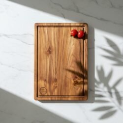Solid Teak Wood Cutting & Carving Board with Juice Grooves - Craft Series