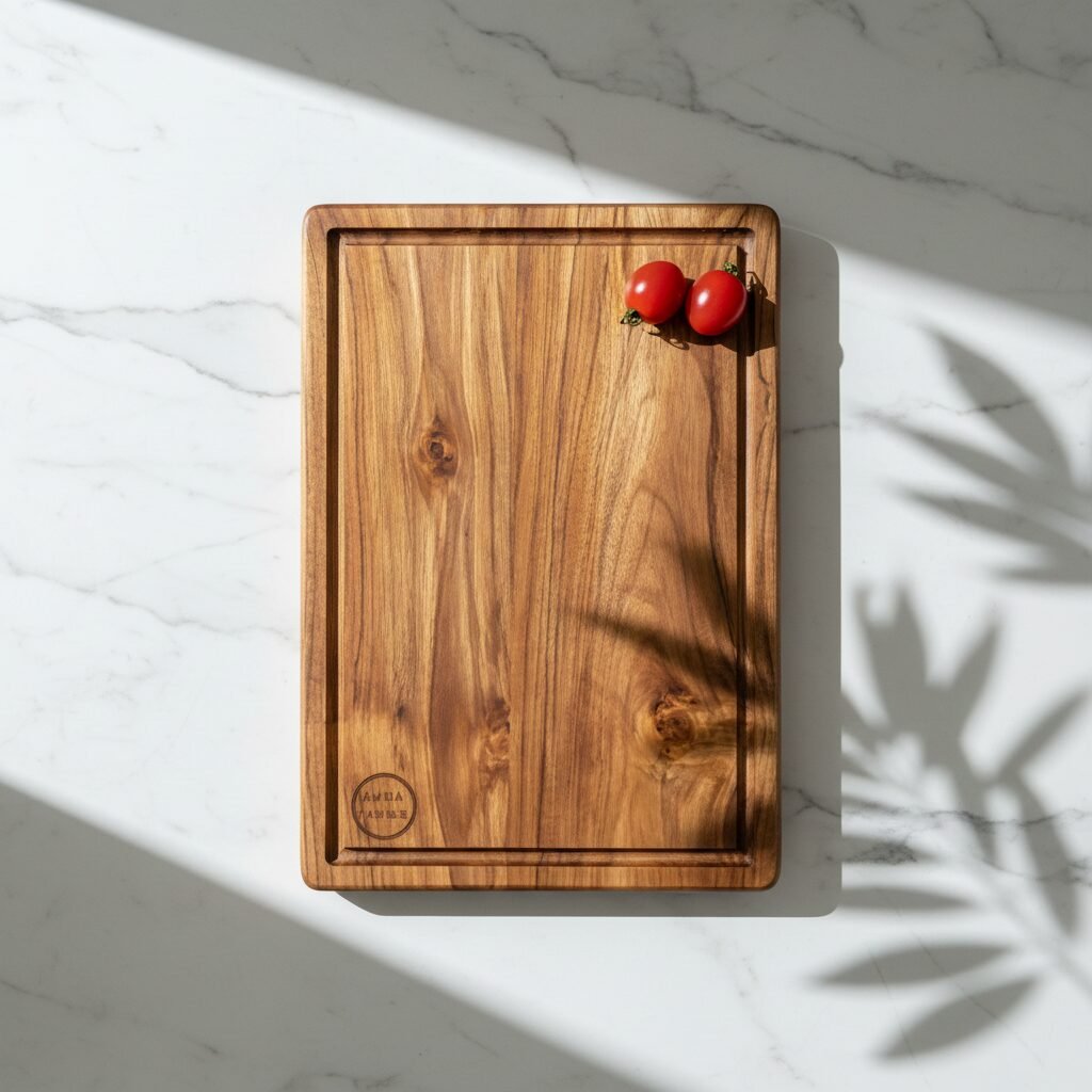 large hardwood meat chopping board by amra farms heavy duty teak wood cutting butcher board for meat vegetables kitchen prep Amra Farms large hardwood teak chopping board – sturdy wooden butcher board for meat and vegetable preparation