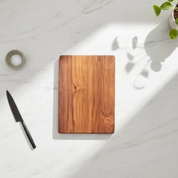 Thin extra-large teak wood cutting board, lightweight wooden chopping board for vegetables, fruits and everyday kitchen meal prep