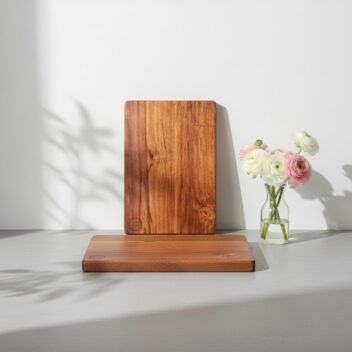 Thin extra-large teak wood vegetable cutting board, lightweight wooden chopping board for daily kitchen meal prep