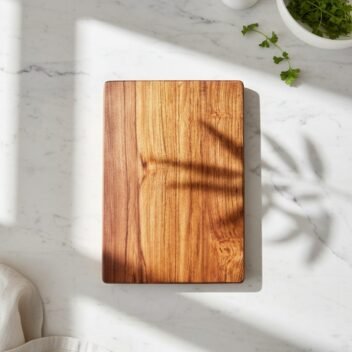 Thin extra-large teak wood vegetable cutting board, lightweight wooden chopping board for kitchen vegetables and everyday meal prep