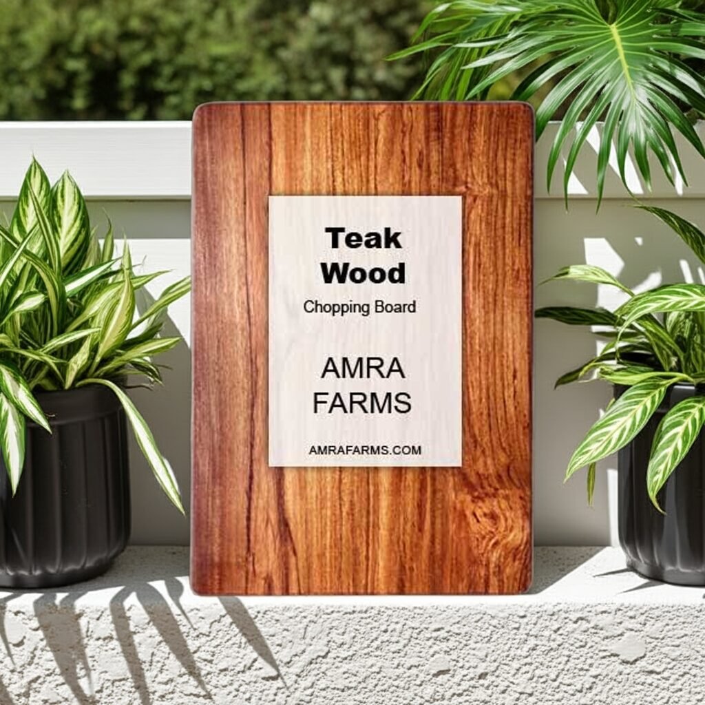 Vegetable Teak Wood Cutting Board – Handcrafted Solid Hardwood Chopping Board for Kitchen Use