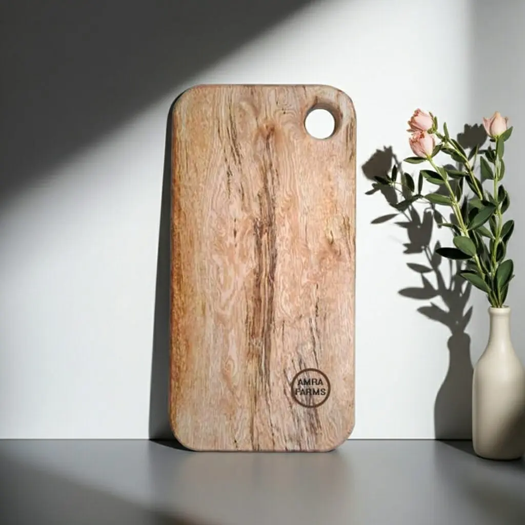 Amra Farms Small Teak Wood Cutting Board (Approx 6×12″)   : Rectangular Vegetable Cutting Board - Image 4