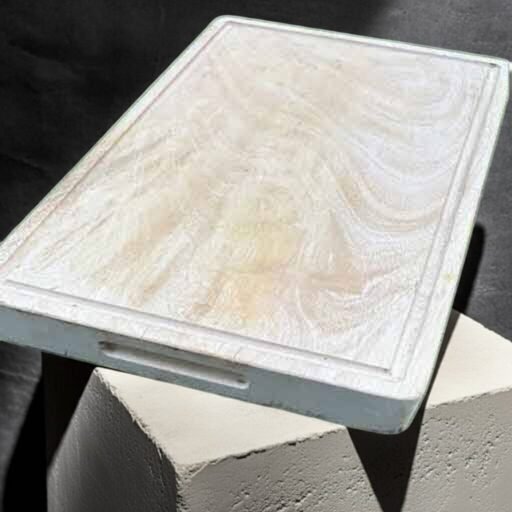 Extra large wooden chopping board, 45 x 29 x 4 cm, thick and durable solid wood cutting board for heavy-duty kitchen use