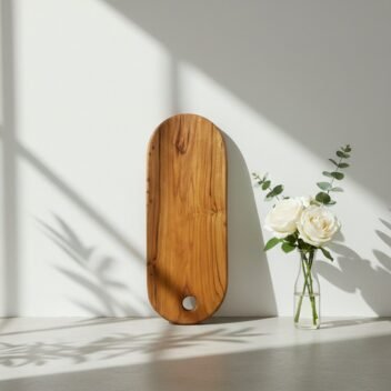 Amra Farms Small Rustic Wooden Cutting Boards With Handle : Teak wood