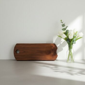 Small Teak Wood Cutting Board with Handle 12 x 7 x 1 Inch – Wooden Chopping Board - Image 2