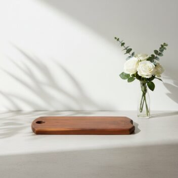 Small Teak Wood Cutting Board with Handle 12 x 7 x 1 Inch – Wooden Chopping Board - Image 3