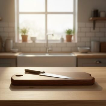 Small Teak Wood Cutting Board with Handle 12 x 7 x 1 Inch – Wooden Chopping Board - Image 4