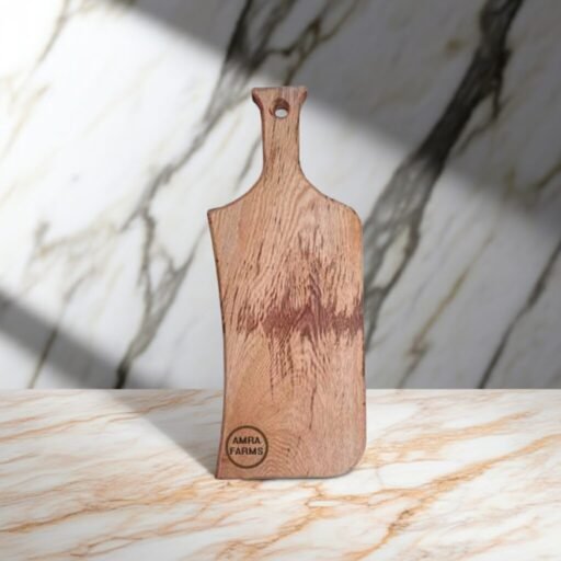 "Handcrafted small wooden cheese and bread board with handle"