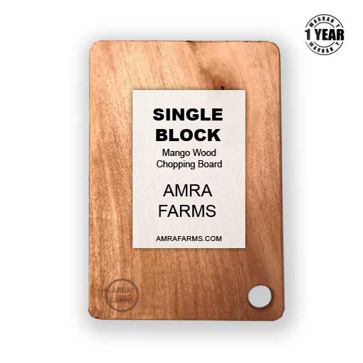 XL Single-Block Mango Wood Cutting Board – 45 x 30 x 2 cm | Heavy-Duty Wooden Vegetable Chopping Board
