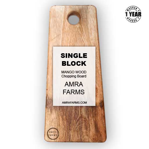 Single block handcrafted mango board
