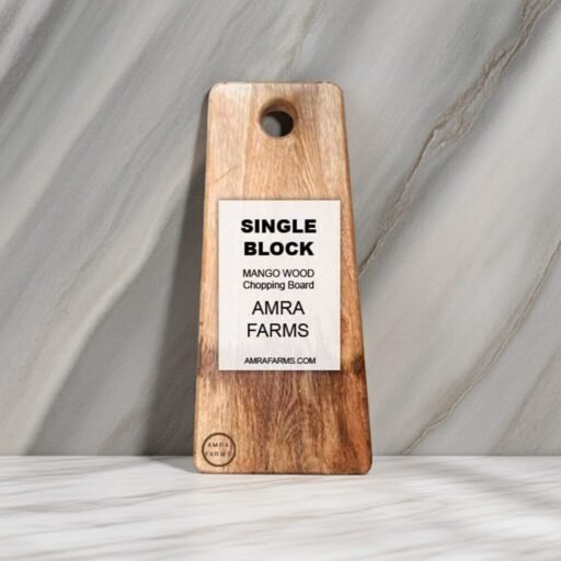 "Compact wooden bread and cheese board with natural finish"