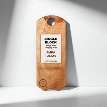 Amra Farms Small Wooden Cutting Board With Handle - Teak & Mango Wood (30 x 15 x 1.5 cm) - (M-101)