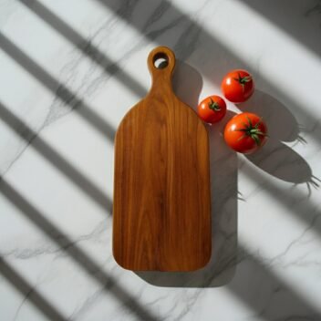 Mini Wooden Cutting Board with Handle 20x7x1 inch– Small Rustic Chopping Board - Image 2