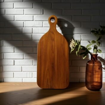 Mini Wooden Cutting Board with Handle 20x7x1 inch– Small Rustic Chopping Board - Image 4