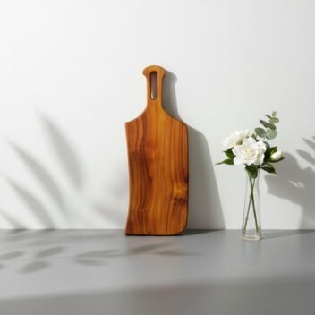 Handcrafted Mini Wooden Chopping Board with Handle 19×7×1 Inch – Small Serving Board | Amra Farms - Image 5