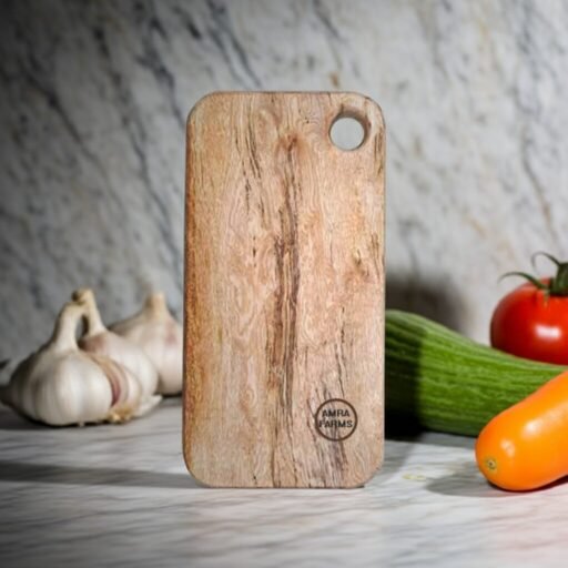 "Eco-friendly mango wood cutting board for small chopping tasks"
