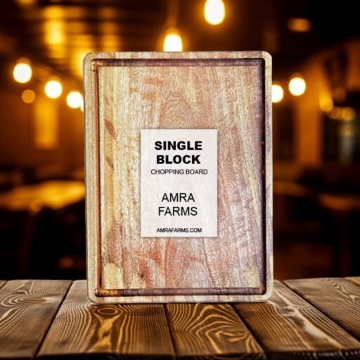wooden steak cutting and serving board 40x30x2 cm with juice groove