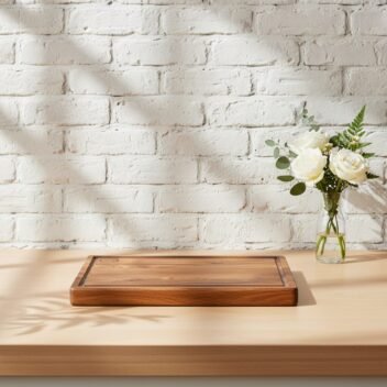 Amra Farms large hardwood meat chopping board, heavy-duty teak wood butcher board for cutting meat fish and vegetables