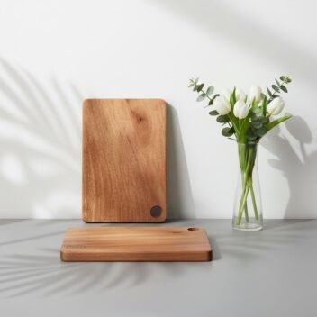 Extra-Large Mango Wood Cutting Board by Amra Farms, XL Wooden Chopping Board 45x30x2 cm, Durable and Rustic Kitchen Butcher Board